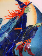Glass Flying Broom Halloween Plate | True Fashionistas.