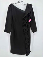 Pre-Owned Rickie Freeman Black Size 8 Cocktail Short Long Sleeve Dress | True Fashionistas.