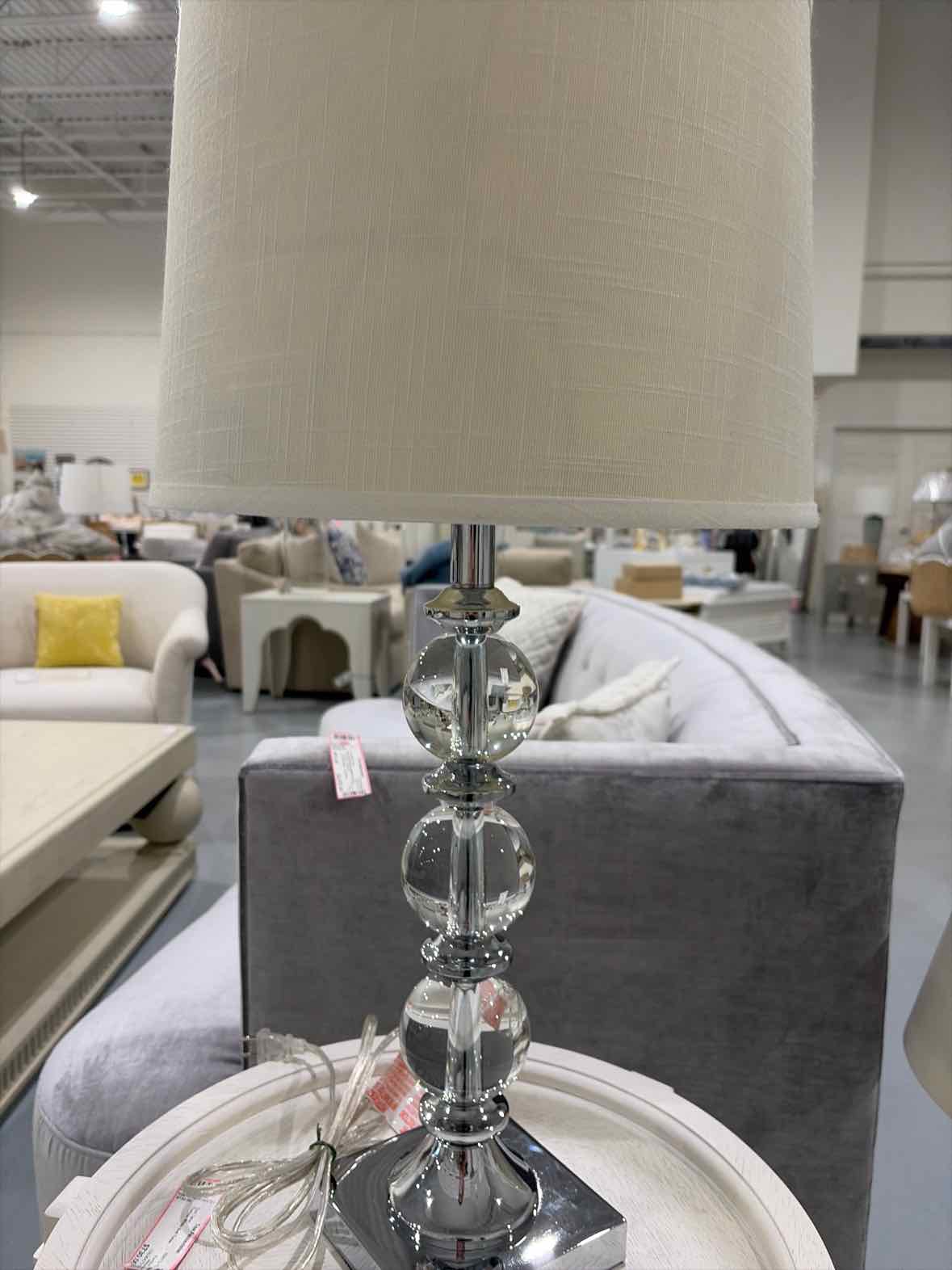 Glass And Chrome Table Lamp | True Fashionistas.