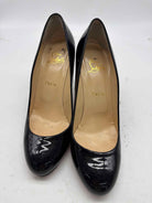 Pre-Owned Christian Louboutin Black Size 9 Patent Leather Pump Heels | True Fashionistas.