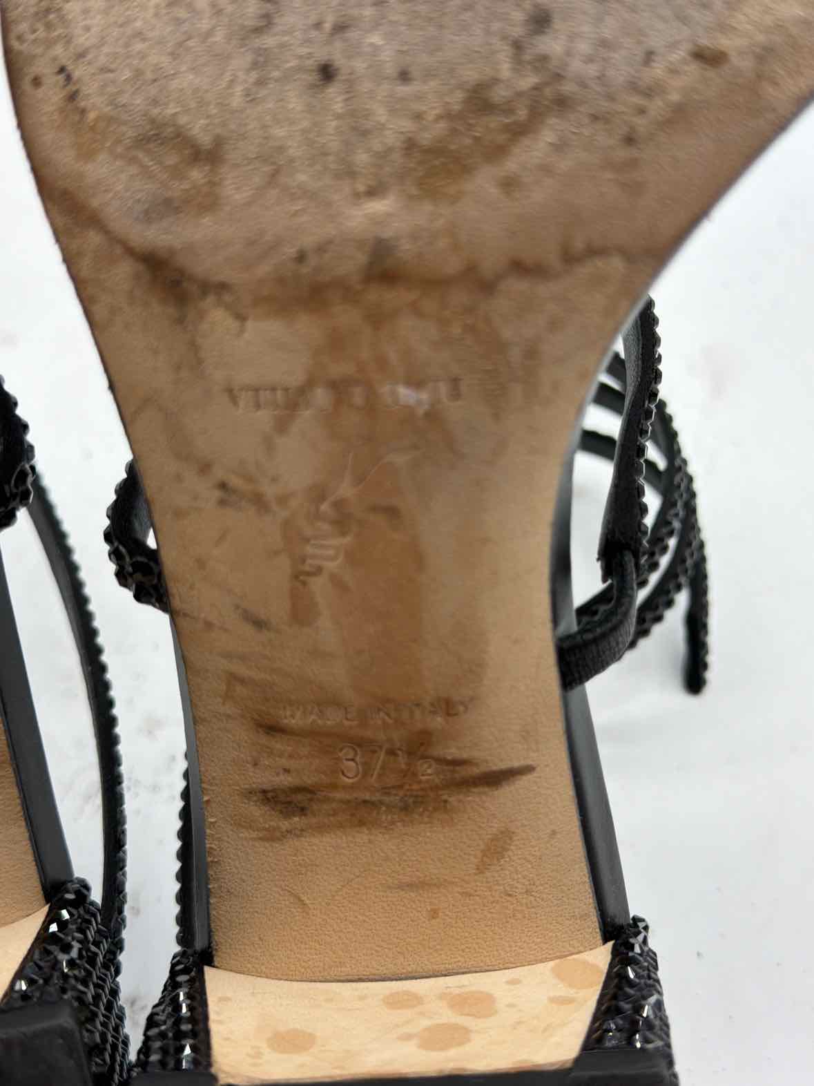 Pre-Owned Rene Caovilla Black Size 37.5 Strappy Heels | True Fashionistas.