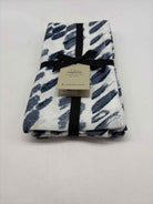 Set Of 4 West Elm Navy & White Napkins | True Fashionistas.