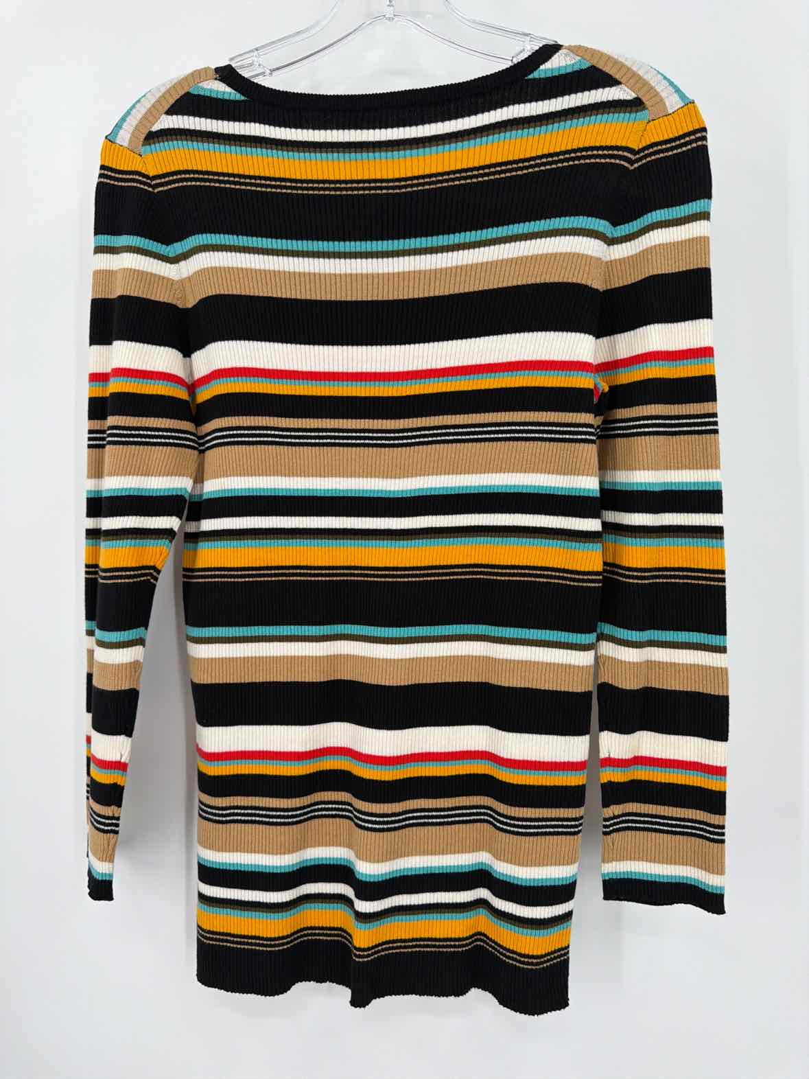 Pre-Owned Vince Camuto Brown Size Large Stripe Sweater | True Fashionistas.