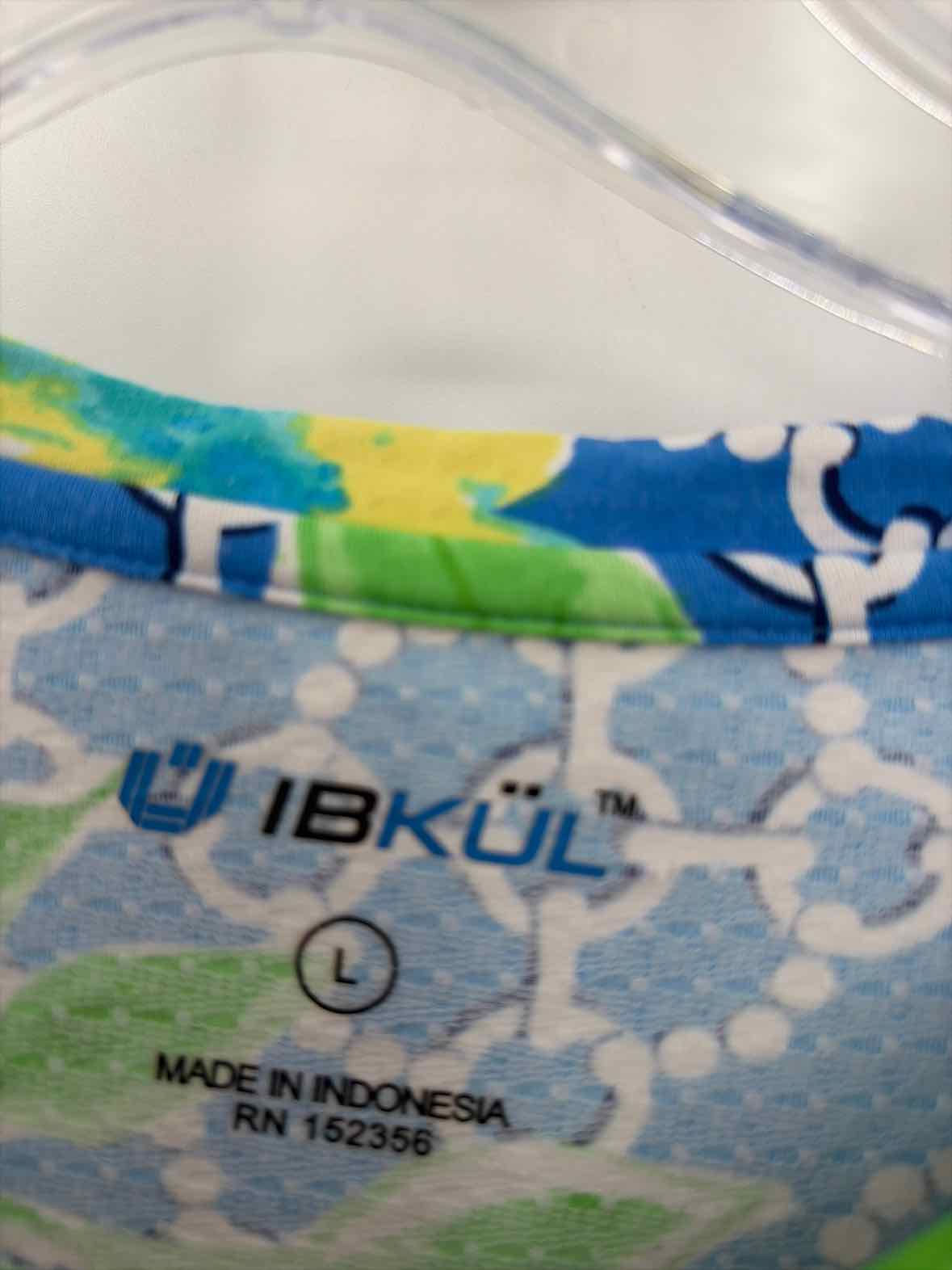 Ibkul Blue Size Large Athletic Long Sleeve | True Fashionistas.