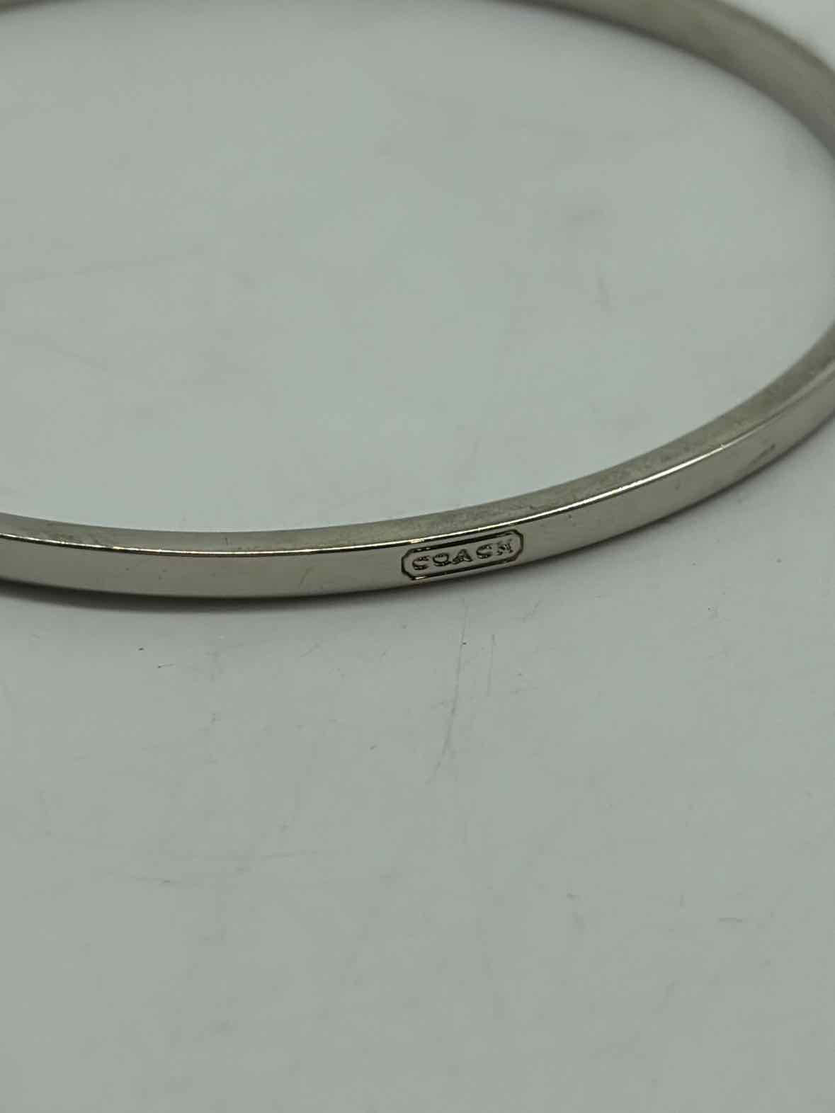 Coach Silver Thin Bangle Bracelet | True Fashionistas.
