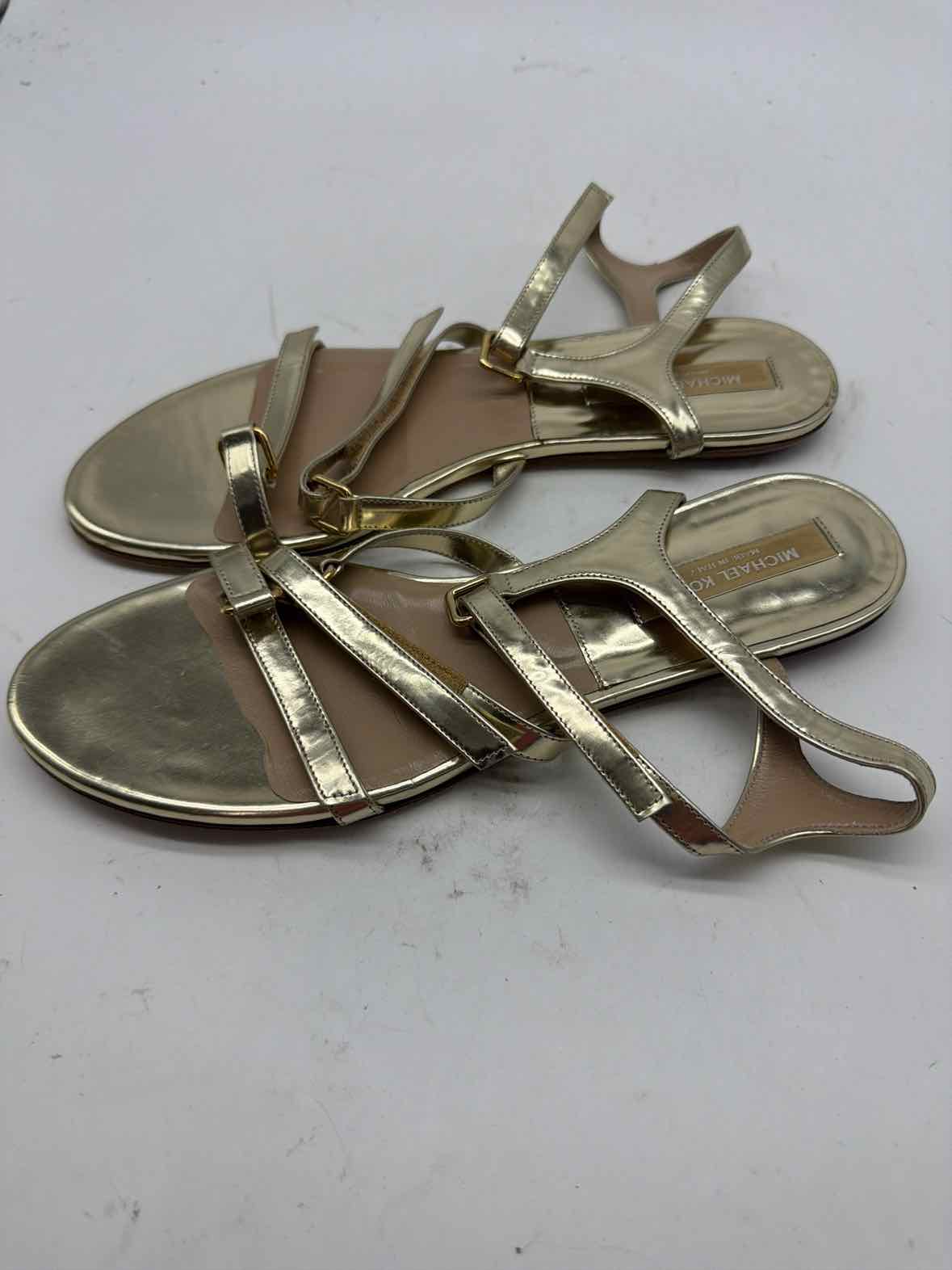 Pre-Owned Michael Kors Collection Gold Size 38.5 Strappy Sandals | True Fashionistas.