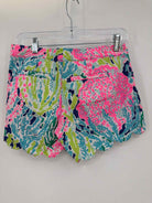 Pre-Owned Lilly Pulitzer Blue Size 00 Buttercup Printed Shorts | True Fashionistas.