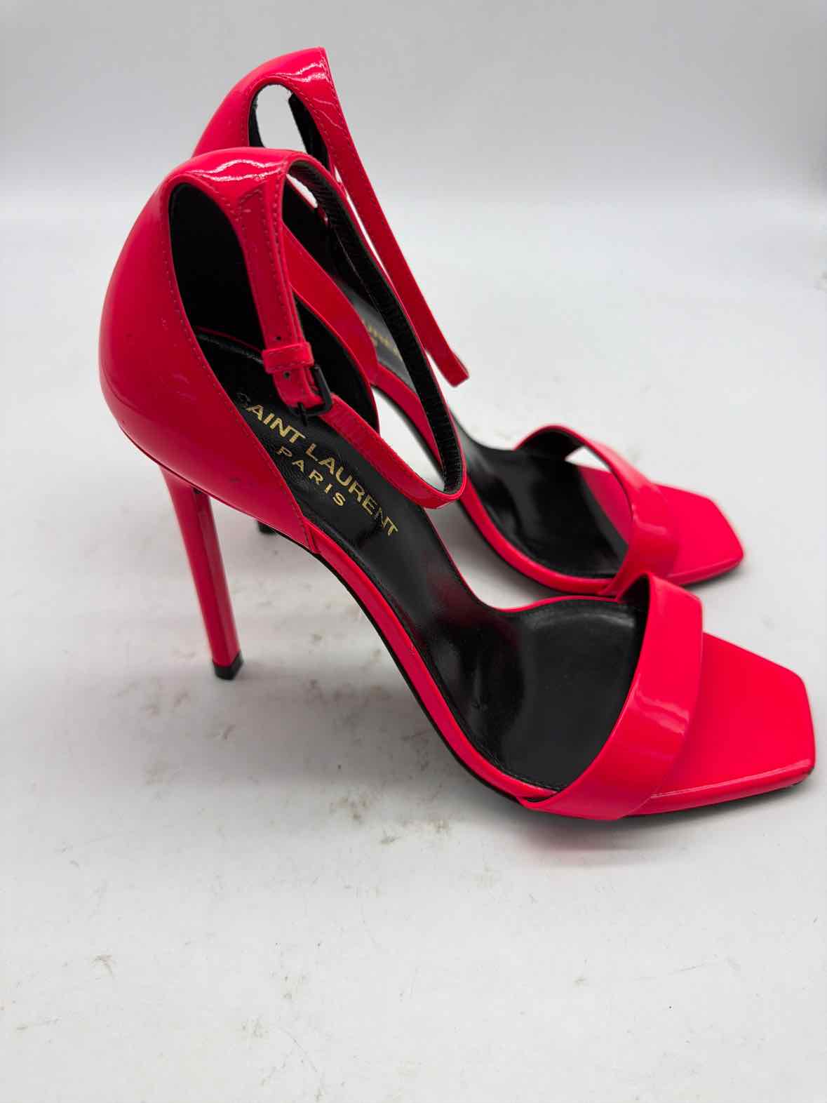 Pre-Owned Yves Saint Laurent Pink Size 37 Ankle Strap Heels | True Fashionistas.