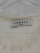Pre-Owned Sandro White Size Large Knit Cropped Tank Top | True Fashionistas.