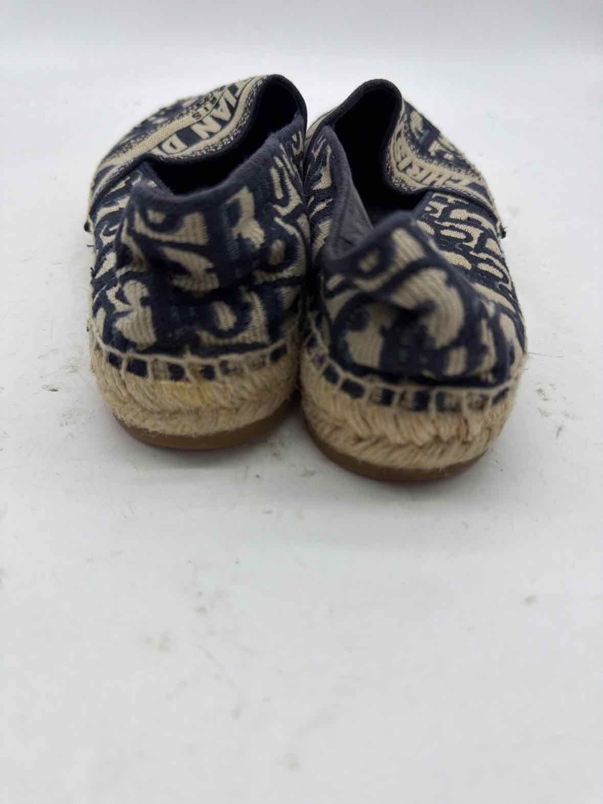 Pre-Owned Christian Dior Navy Size 36 Espadrille Flats | True Fashionistas.