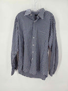 Pre-Owned Burberry Blue Large Check Print Men's Button Down | True Fashionistas.