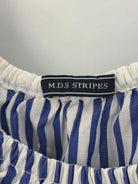 Pre-Owned MDS Stripes Blue Size 4 Stripe Blouse | True Fashionistas.