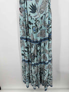 Pre-Owned Omika Blue Size Large Long Sleeveless Dress | True Fashionistas.