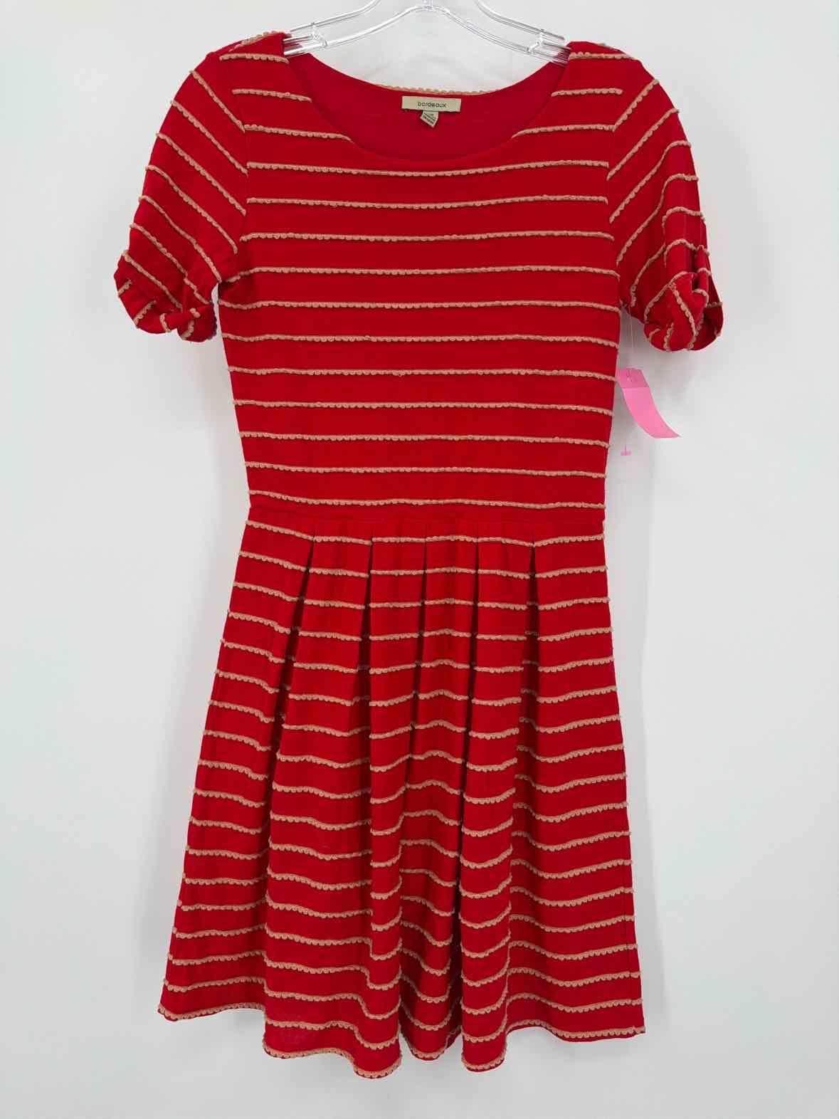 Pre-Owned Bordeaux Red Size Small Short Short Sleeve Dress | True Fashionistas.