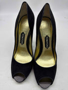 Pre-Owned Tom Ford Black Size 10.5 Peep Toe Heels | True Fashionistas.
