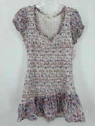 Pre-Owned Love Shack Fancy Purple Size Large Floral Short Short Sleeve Dress | True Fashionistas.