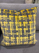 Gray & Yellow Geo Design Pillow | True Fashionistas.