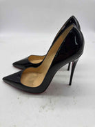Pre-Owned Christian Louboutin Black Size 9.5 Patent Leather Stiletto Heels | True Fashionistas.