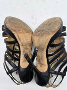 Pre-Owned Jimmy Choo Black Size 37 Caged Heels | True Fashionistas.