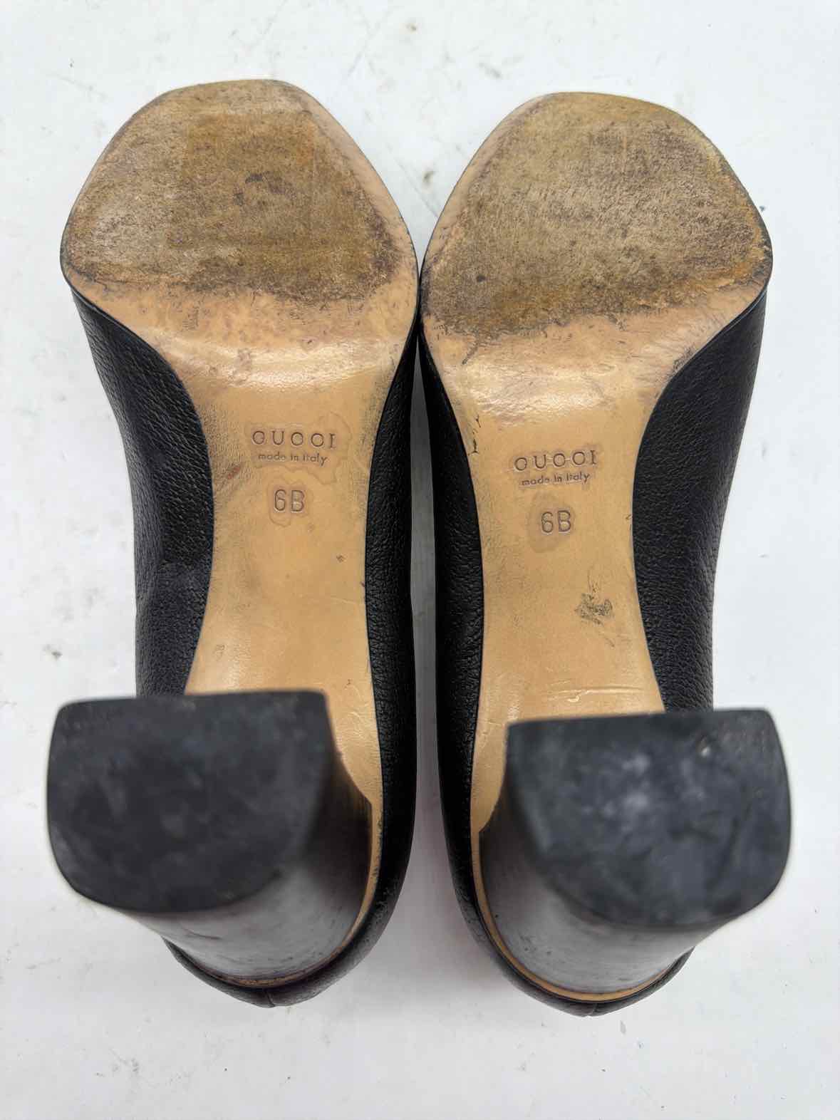 Pre-Owned Gucci Black Size 6 Block Heel Heels | True Fashionistas.
