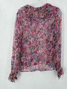 Pre-Owned Jade Johnny Was Pink Size XS Sheer Blouse | True Fashionistas.