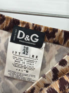Pre-Owned Dolce & Gabbana Brown Size 42 Leopard Pencil Skirt | True Fashionistas.