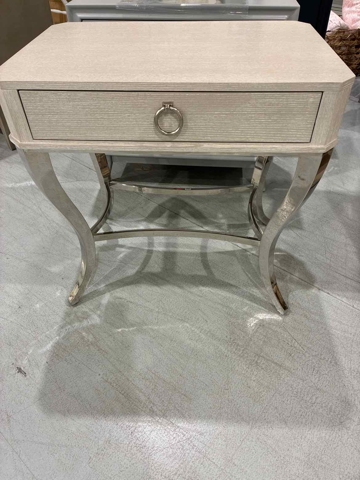 Bernhardt Gray Wood  1 Drawer Nightstand | True Fashionistas.