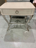 Bernhardt Gray Wood  1 Drawer Nightstand | True Fashionistas.