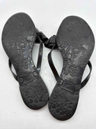 Pre-Owned Valentino Black Size 8 Jelly Thong Sandals | True Fashionistas.