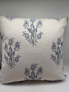 White & Blue Floral Pillow | True Fashionistas.