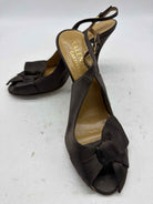 Pre-Owned Valentino Brown Size 7.5 Slingback Heels | True Fashionistas.