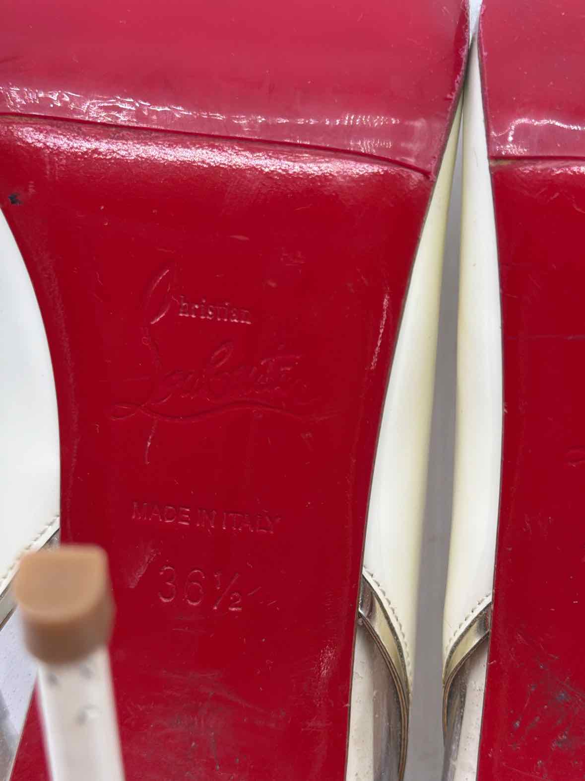 Pre-Owned Christian Louboutin Ivory Size 36.5 Pump Heels | True Fashionistas.