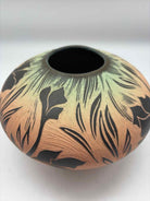 Natalie Blake Orange Green & bBrown Pottery Pot | True Fashionistas.