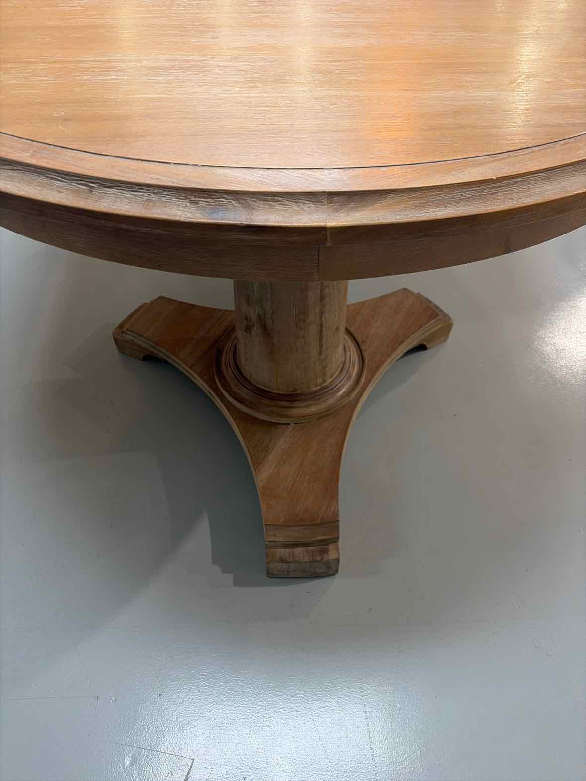 Taupe Wood Dining Room Table w/White Wash | True Fashionistas.