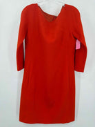 Pre-Owned Michael Kors Collection Orange Size 10 Short Long Sleeve Dress | True Fashionistas.