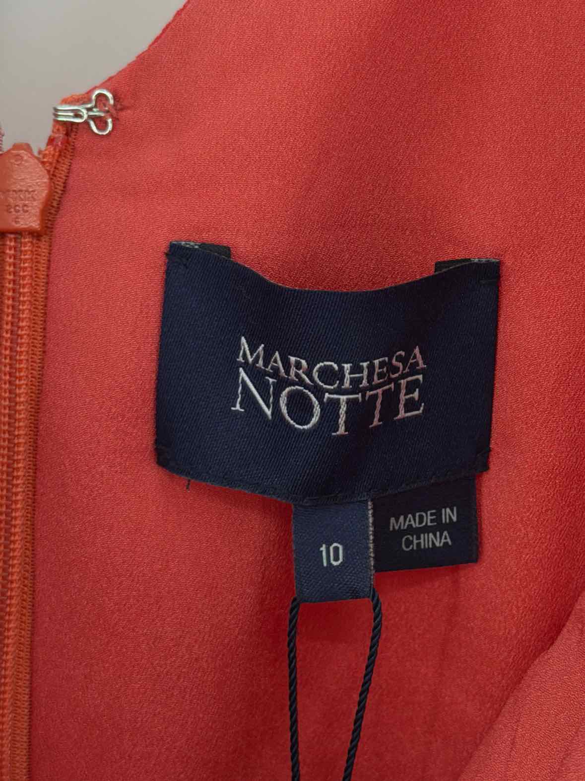 Pre-Owned Marchesa Notte Red Size 10 Cocktail Short Evening Gown | True Fashionistas.