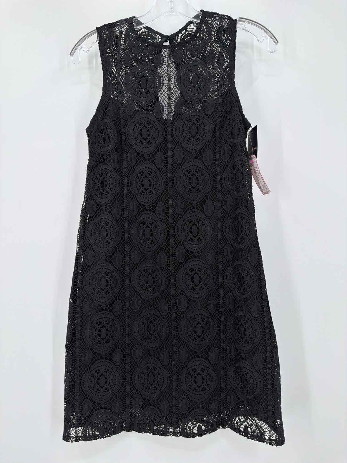 Pre-Owned Nanette Lepore Black Size 0 Lace Short Sleeveless Dress | True Fashionistas.