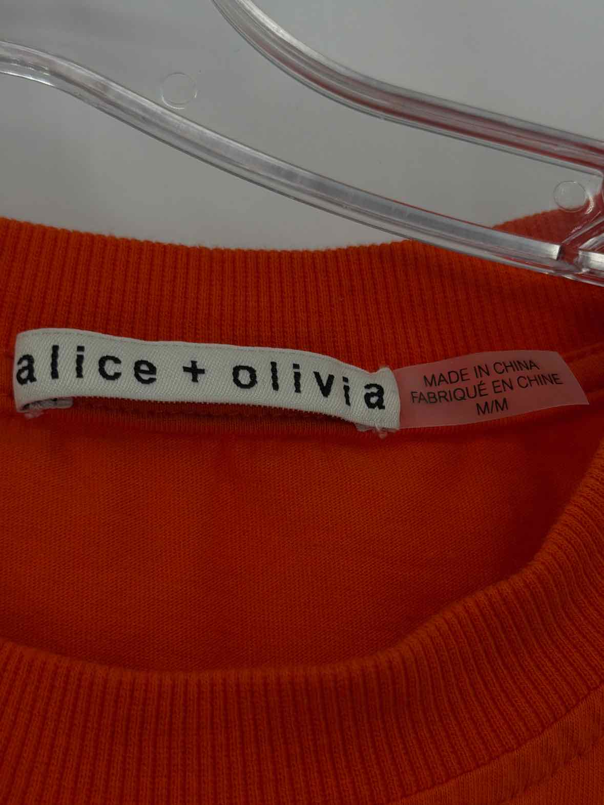 Pre-Owned Alice + Olivia Orange Size Medium Short Short Sleeve Dress | True Fashionistas.