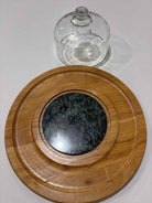 Wood & Green Marble Cheeseboard w/ Glass Dome | True Fashionistas.