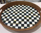 Mackenzie Childs Black & White Check Tray | True Fashionistas.