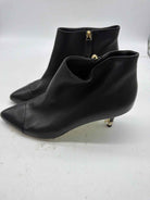Pre-Owned Chanel Black Size 9.5 Leather Ankle Boot Boots | True Fashionistas.