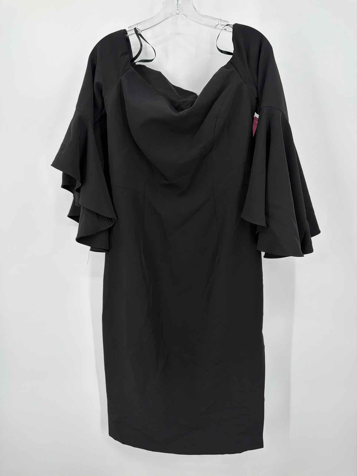 Pre-Owned Milly Black Size 12 Short Long Sleeve Dress | True Fashionistas.