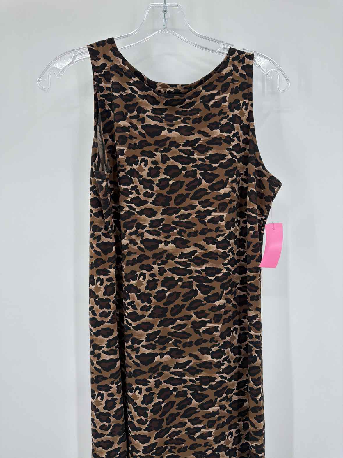 Pre-Owned Style & Co Brown Size Medium Leopard Long Sleeveless Dress | True Fashionistas.