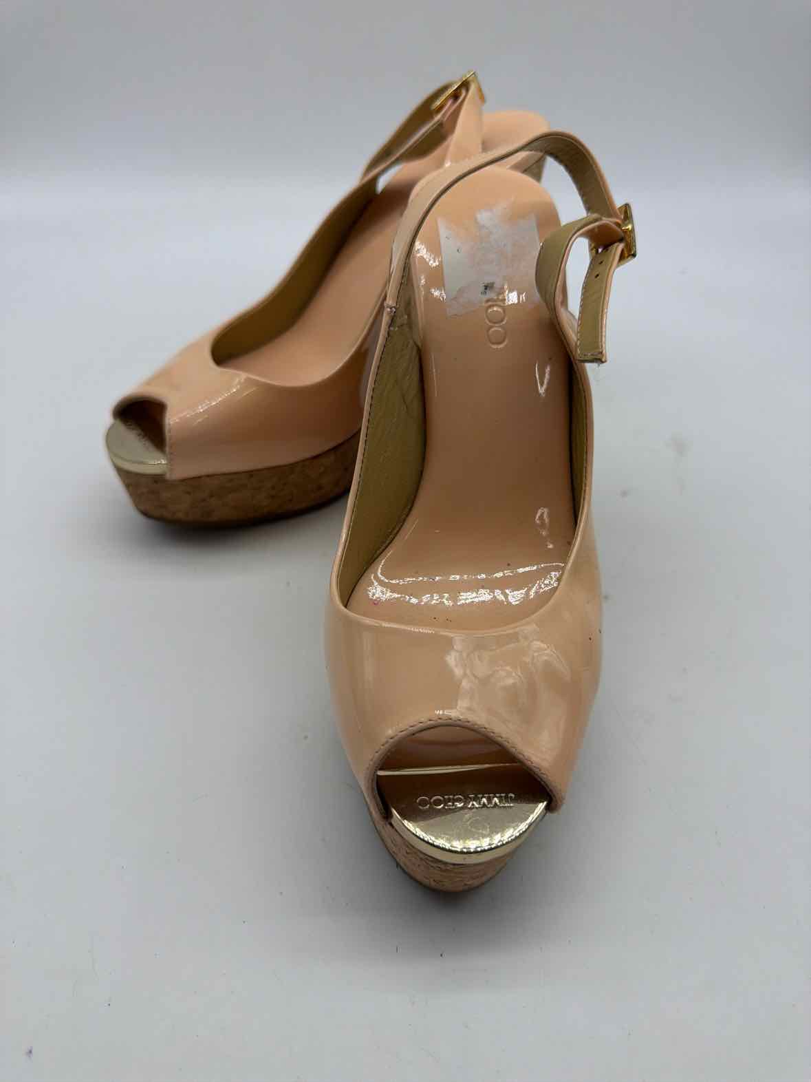Pre-Owned Jimmy Choo Pink Size 35.5 Wedge Heels | True Fashionistas.