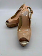 Pre-Owned Jimmy Choo Pink Size 35.5 Wedge Heels | True Fashionistas.