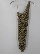 Pre-Owned Alice + Olivia Gold Size 0 Metallic Cocktail Short Sleeveless Dress | True Fashionistas.