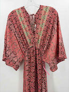 Pre-Owned Zury Pink Size One Size Maxi Short Sleeve Dress | True Fashionistas.
