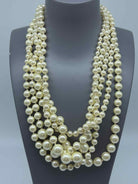 J Crew Cream Multi Strand Beaded Necklace | True Fashionistas.