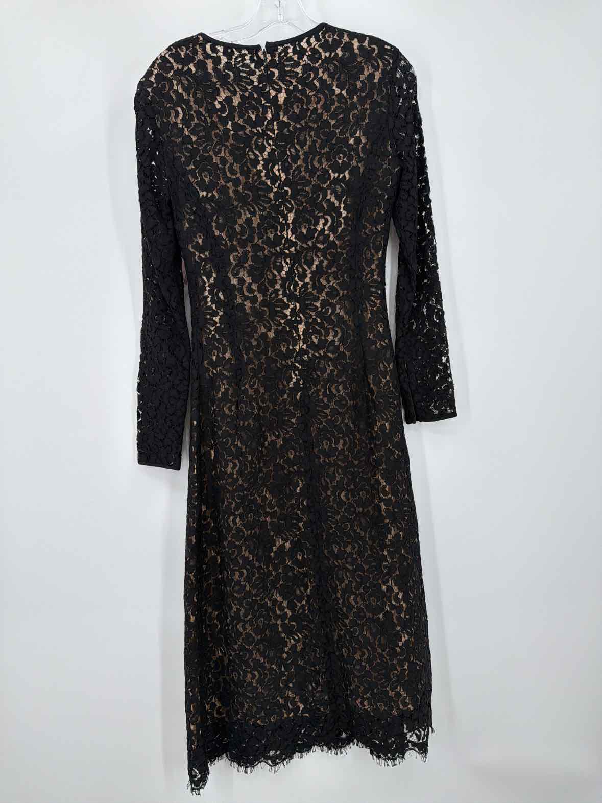 Pre-Owned Michael Kors Collection Black Size 4 Lace Midi Long Sleeve Dress | True Fashionistas.
