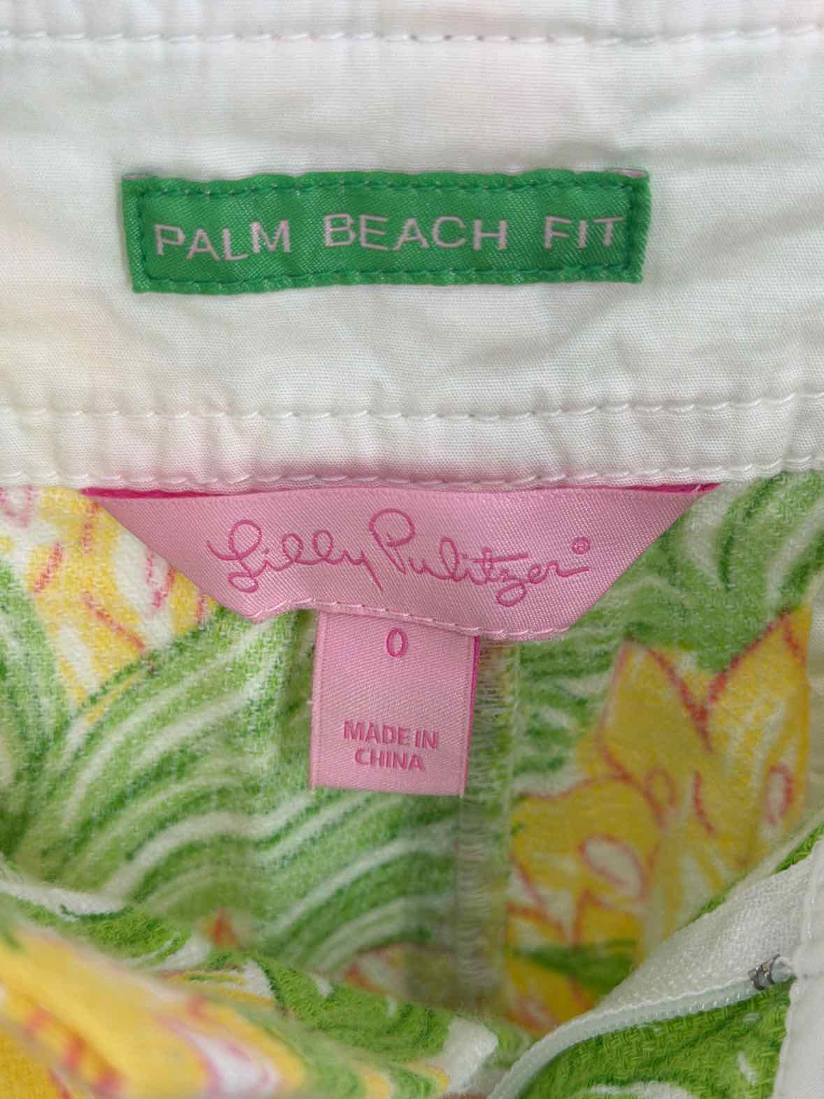 Pre-Owned Lilly Pulitzer Yellow Size 0 Printed Shorts | True Fashionistas.